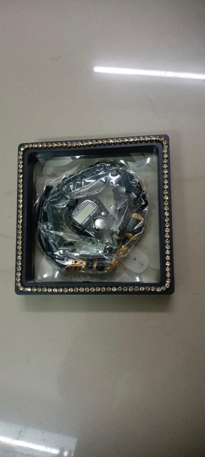 Premium Islamic Prayer Beads Tasbih Set, with Digital Finger Counter Beads Tasbih Set|Umrah Hadiya|Bridal Gift