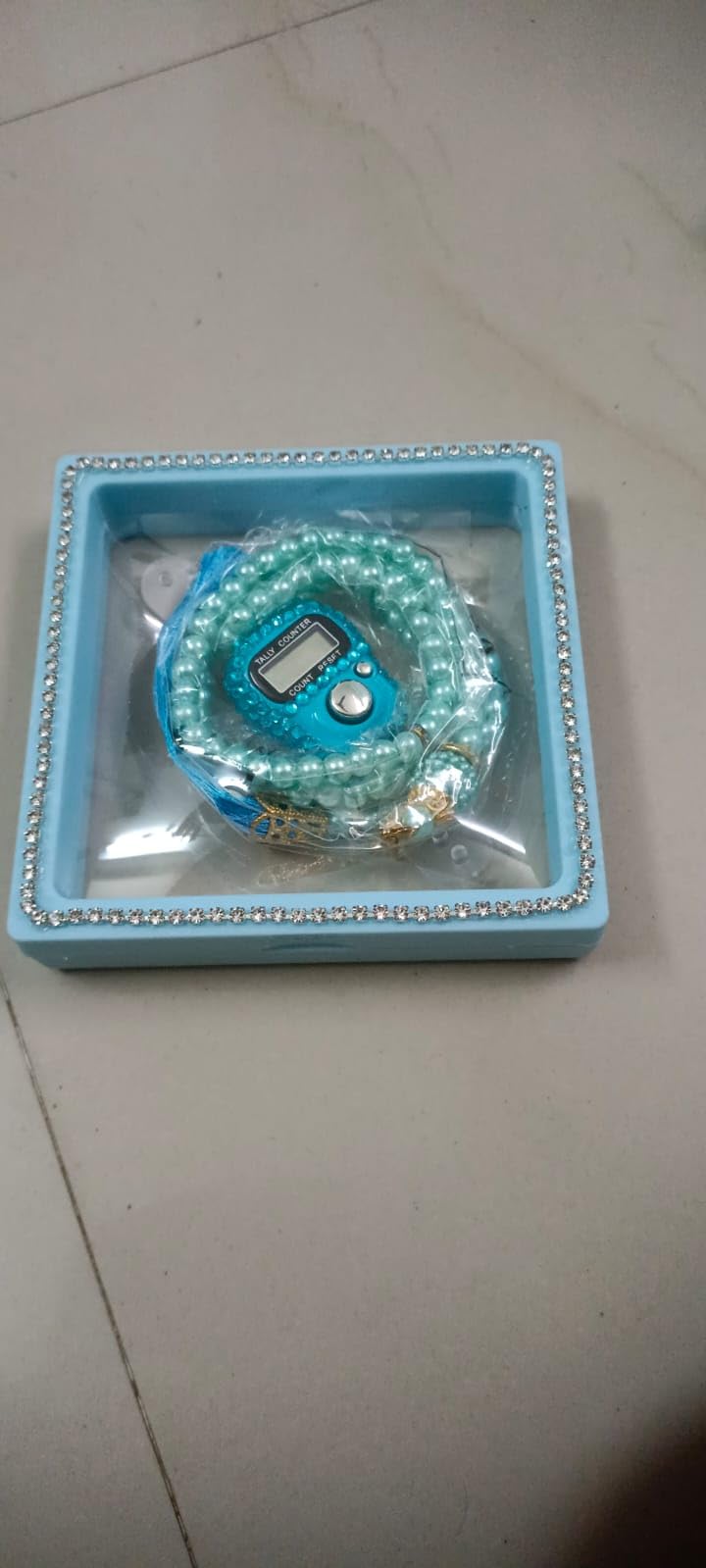 Premium Islamic Prayer Beads Tasbih Set, with Digital Finger Counter Beads Tasbih Set|Umrah Hadiya|Bridal Gift